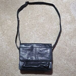 Chic Black Leather Crossbody Bag